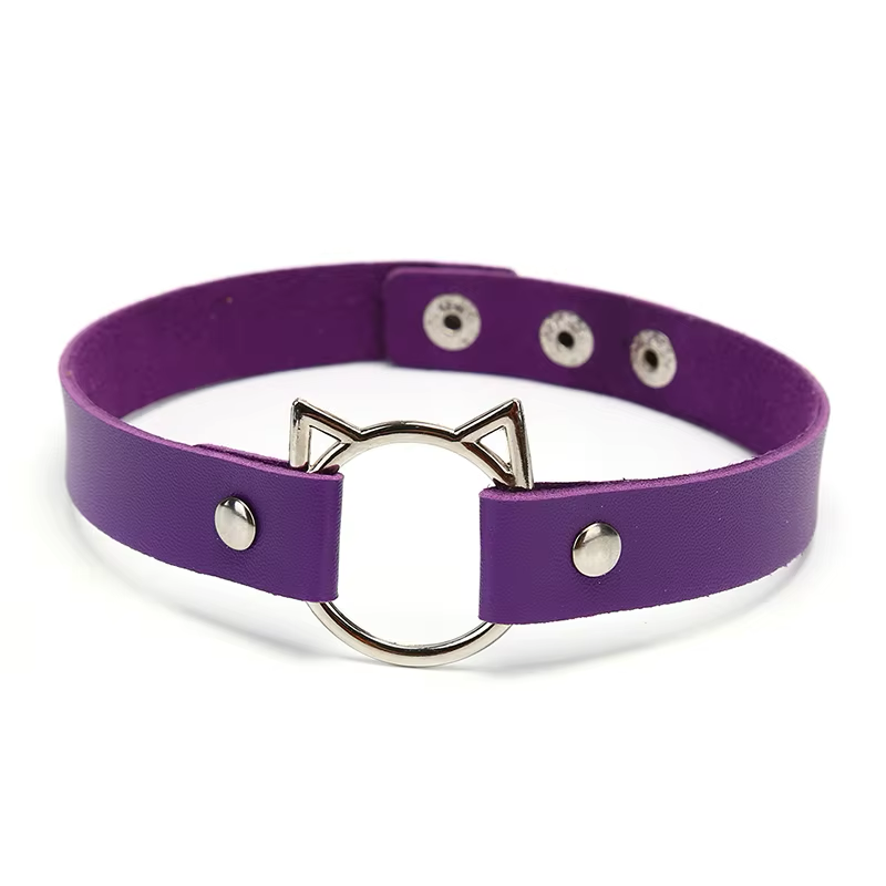 Chocker Gatito Color Morado