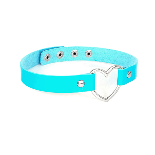 Chocker Corazón Color Celeste