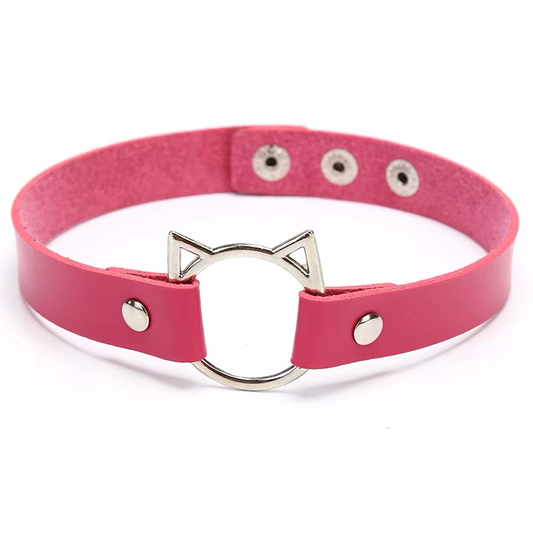 Chocker Gatito Color Fucsia