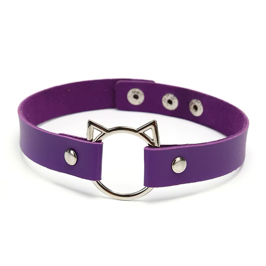 Chocker Gatito Color Morado