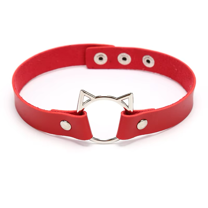 Chocker Gatito Color Rojo