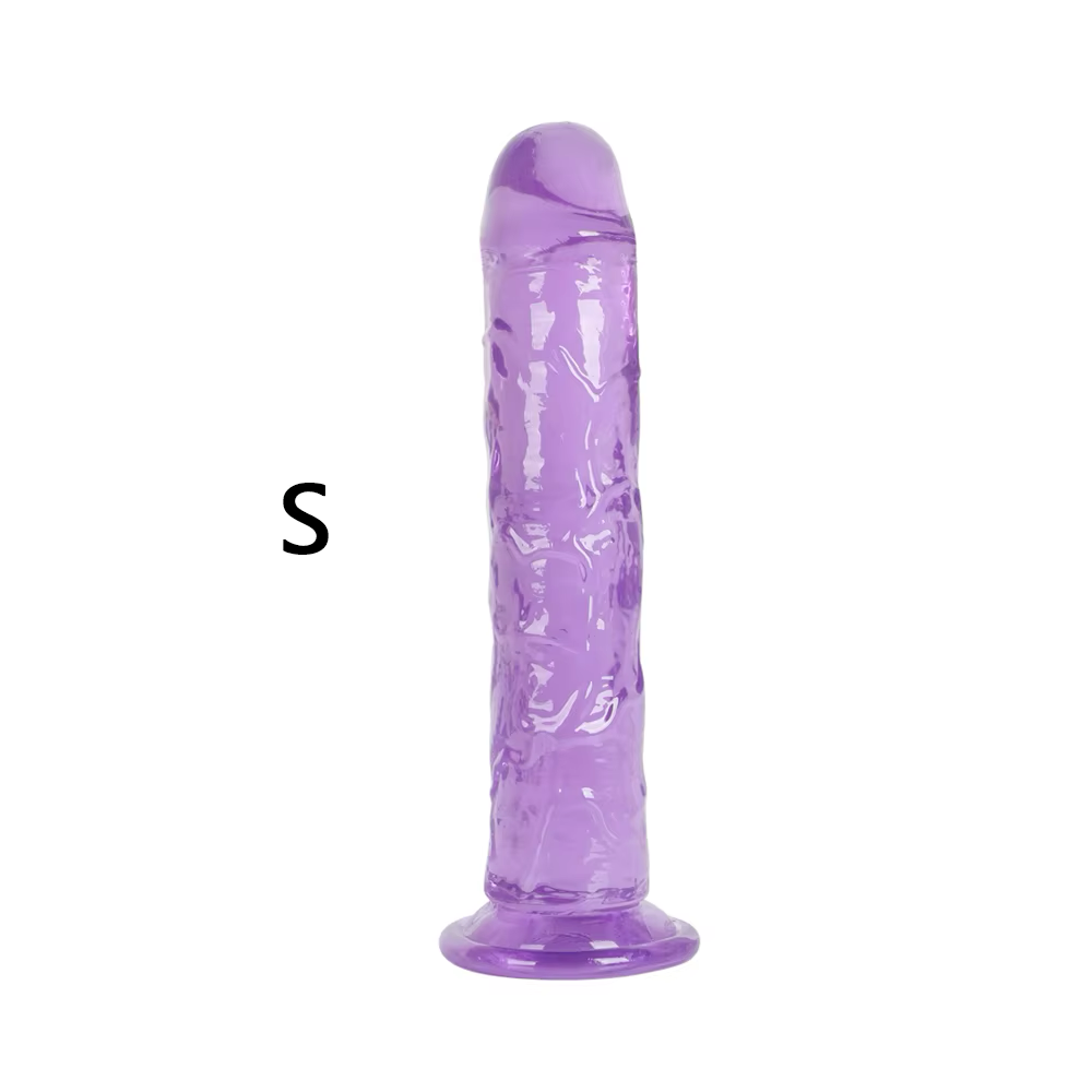 Dildos Jelly Colores Blanco/Morado/Rosado - S, M, L