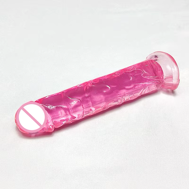 Dildos Jelly Colores Blanco/Morado/Rosado - S, M, L