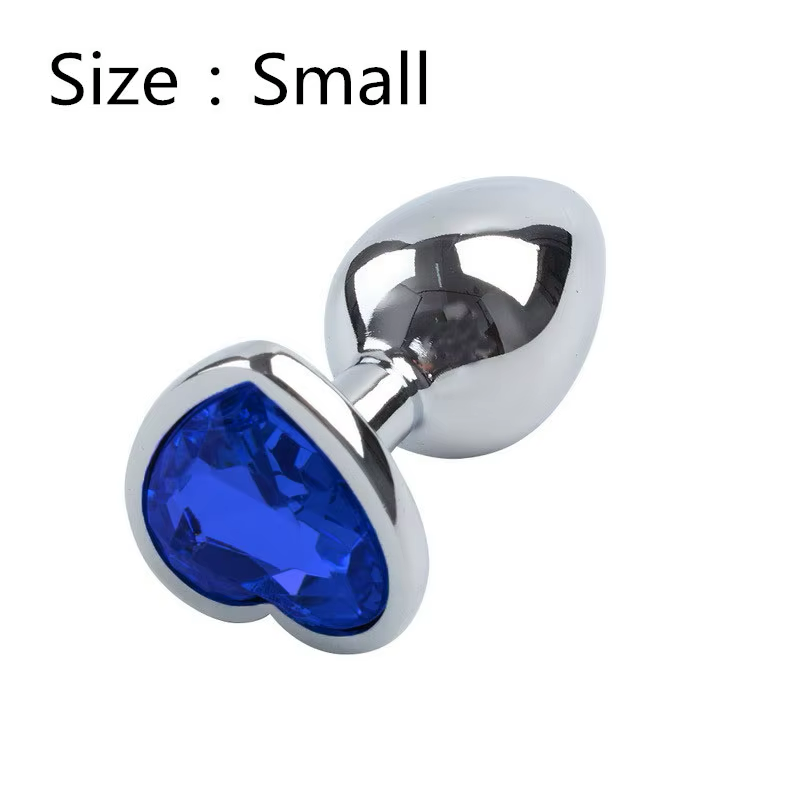 Plugs Metal Corazón Cristales de Colores - S/M