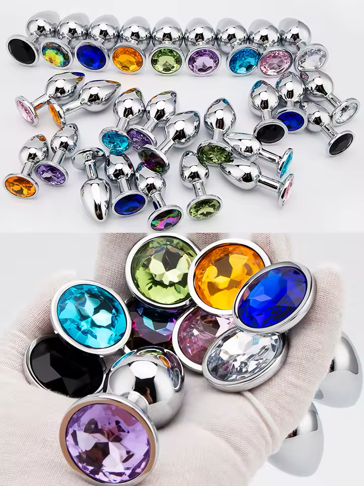 Plugs Metal Cristales de Colores - S/M